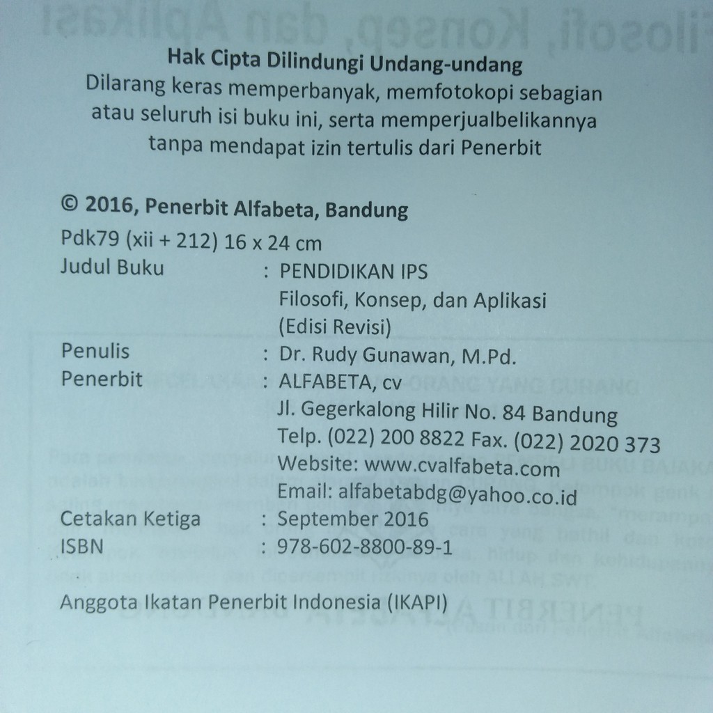 Pendidikan Ips Filosofi Konsep Aplikasi Rudy Gunawan Shopee Indonesia