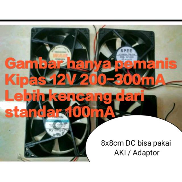 Kipas cabutan bekas 8x8 12V DC 200-300mA random. Jamin hidup.