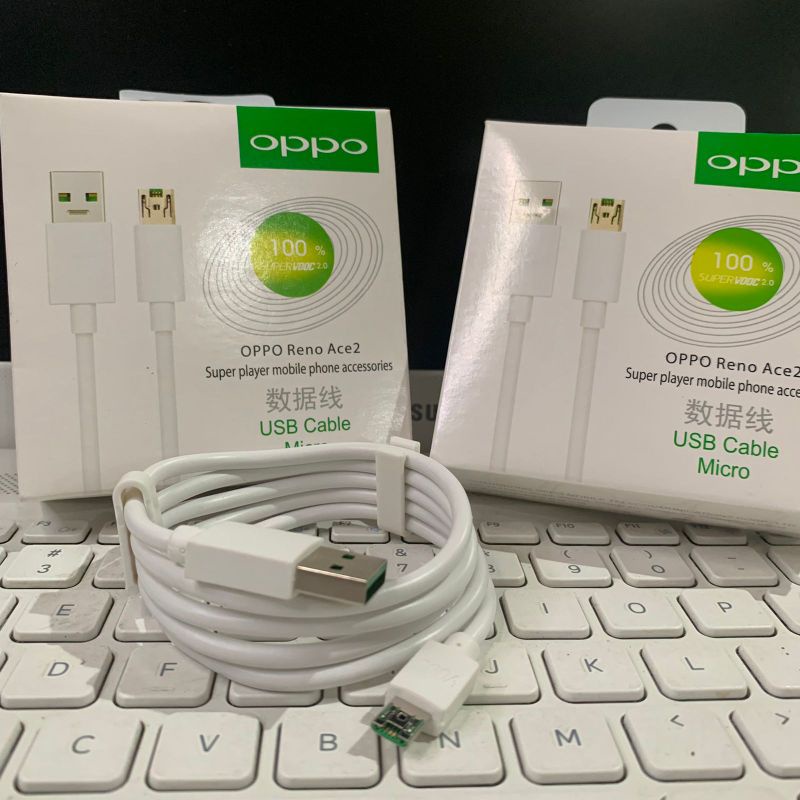 Kabel Data Oppo Original 100% Reno Ace 2 Micro Usb Support Fast Charging Packing Import