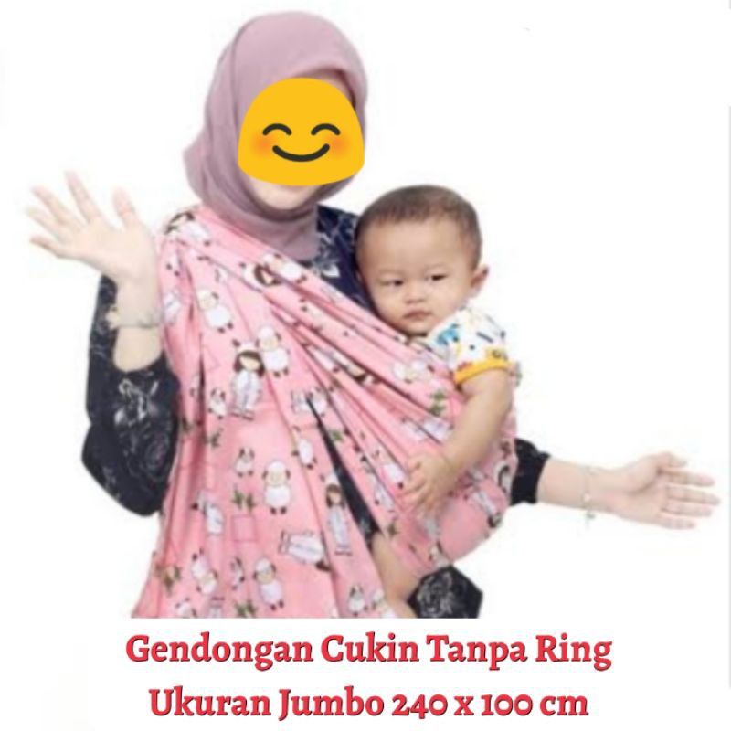 Gendongan Bayi Cukin Jumbo Motif Lucu Slendang Jarik Modern Murah