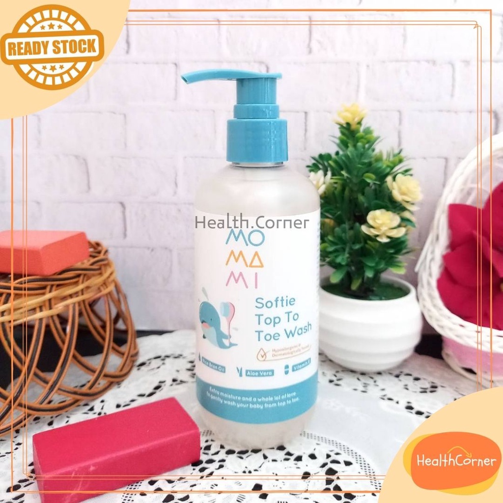 Momami Baby Softie Top to Toe Wash 235ml - 2in1 Shampoo &amp; Shower Baby  / Sabun Mandi Bayi