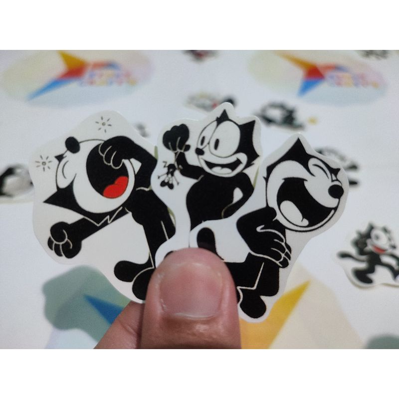 

Sticker Aestetic Tumblr Kartun Felix Kartun Kucing Hitam Lucu Imut Chibi Bahan Glosy Photo Papper