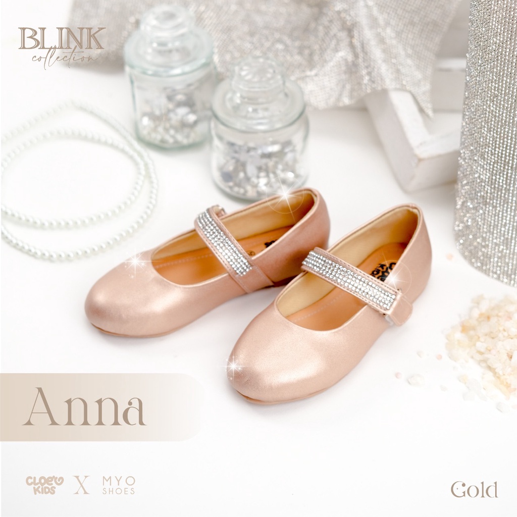 CLOEVKIDS -Anna Size 22-35 Flatshoes Sepatu Pesta Anak Perempuan Ballet - Blink Collections