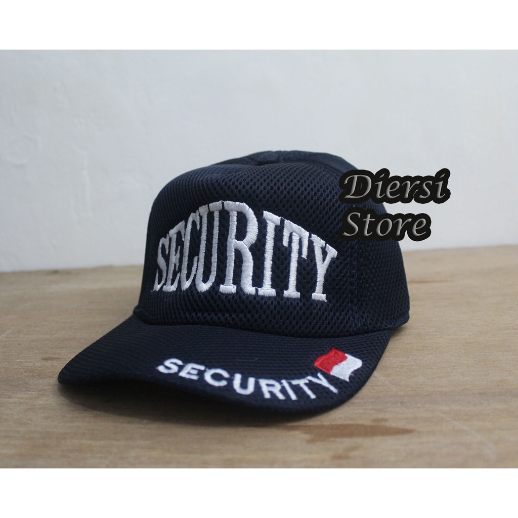 DIERSI STORE TOPI DOUBLE MESH BORDIR SECURTY /TOPI SECURITY/TOPI SATPAM BORDIR
