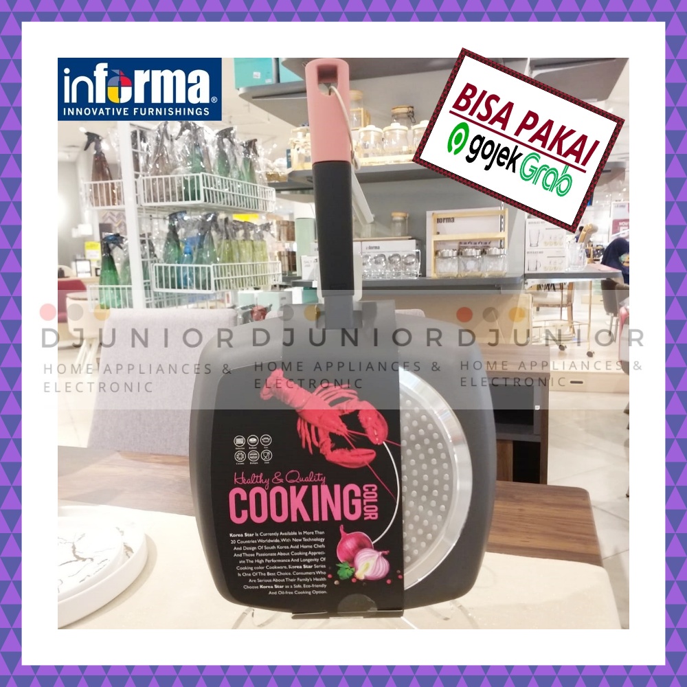 INFORMA - COOKING COLOR GRILL PAN GRILLPAN / ALAT PEMANGGANG WAJAN PANGGANG THOR KINGSTON