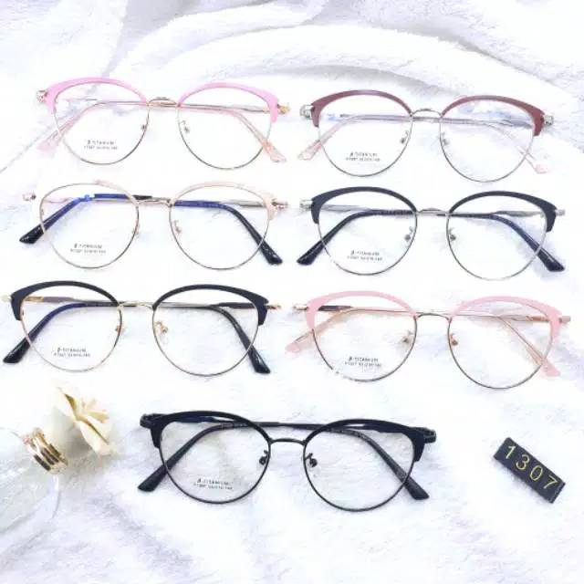 Frame Kacamata 1307, Gratis Lensa Blueray, Kacamata Antiradiasi, Kacamata Baca, Kacamata Korea