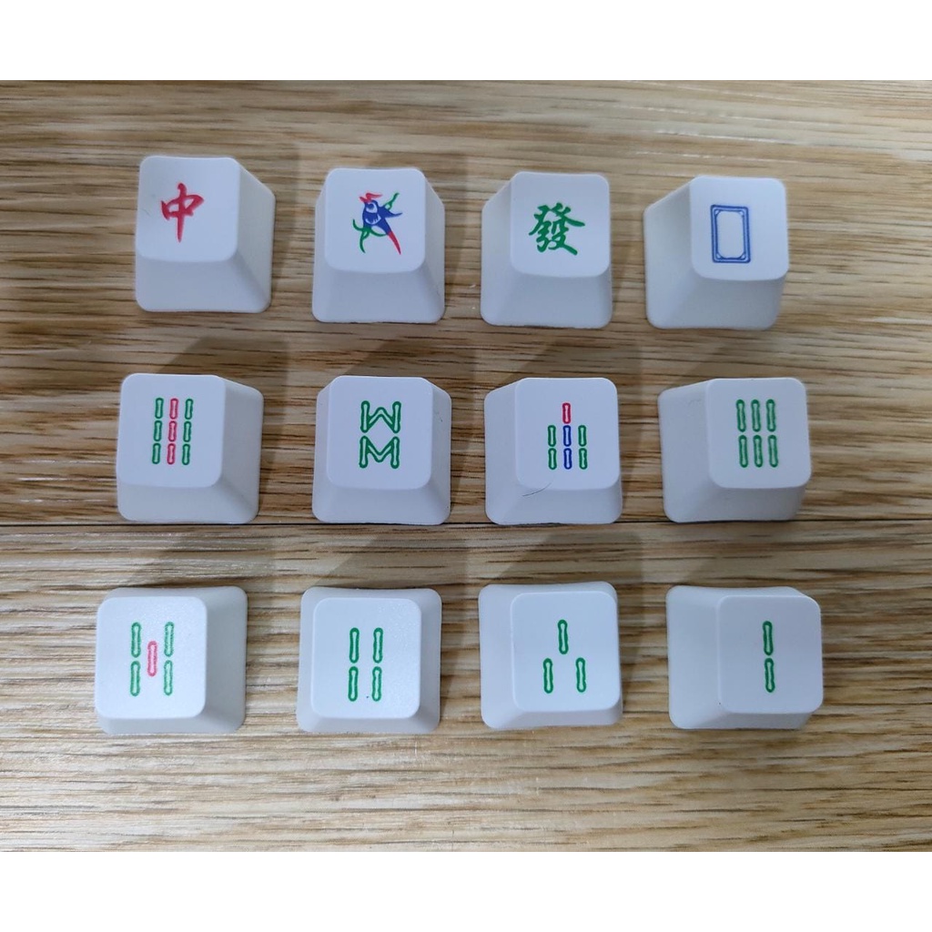 MAHJONG KEYCAPS SET R4 PBT OEM PROFILE ( 12 pcs )