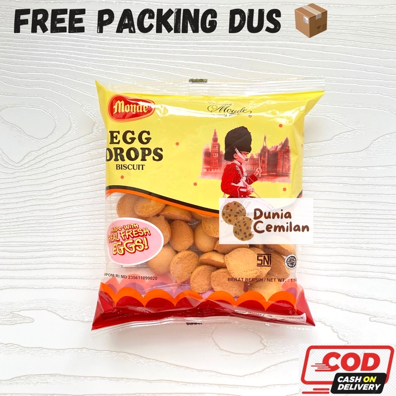 

[TERMURAH!] Monde Egg Drop 110gr - Biskuit Jadul Egg Drops Enak Murah