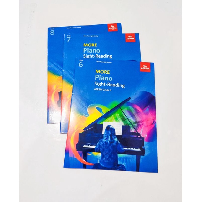 MORE PIANO Sight Reading Buku Piano ABRSM latihan baca not tersedia grade 1-8