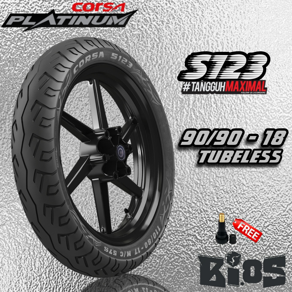 BAN CORSA S123 90/90-18 TUBLESS BAN MOTOR RING 18 RX KING THUNDER WIN