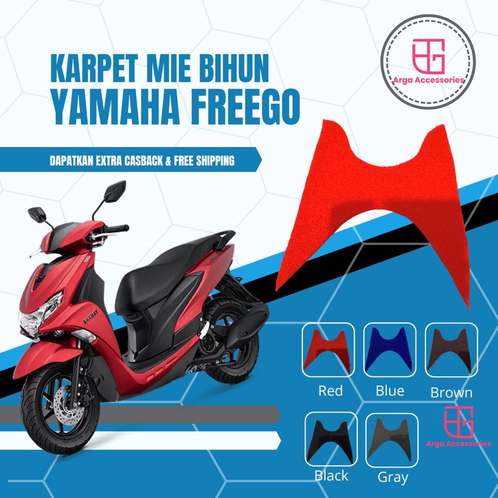 karpet motor yamaha freego/pijakan kaki yamaha freego bahan karpet mie pvc