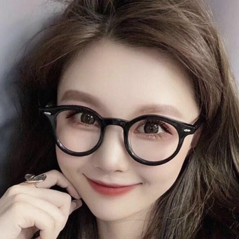 Korean fashion anti-blue light retro small round frame ins glasses