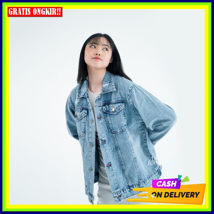 Jaket Denim Wanita Gambar Boneka/Jaket Levis/Jaket Fashion/Jaket Jeans Cewek/Jaket Jeans Wanita/Jake