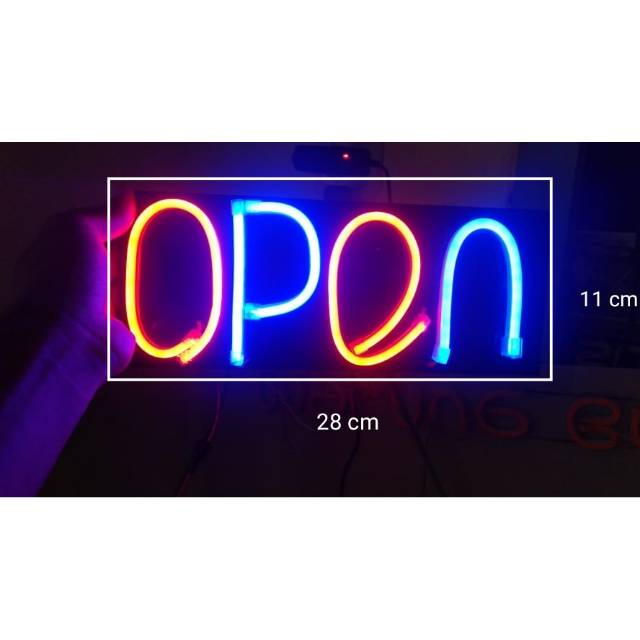 PROMO NEON SIGN OPEN PAKAI NEON FLEXIBLE