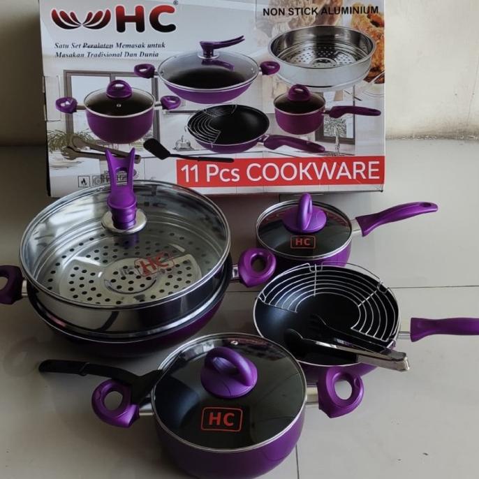 Promo Awal tahun Panci Set HC 11 pcs / Cookware set 11 Pcs kualitas Supra Promo Awal tahun