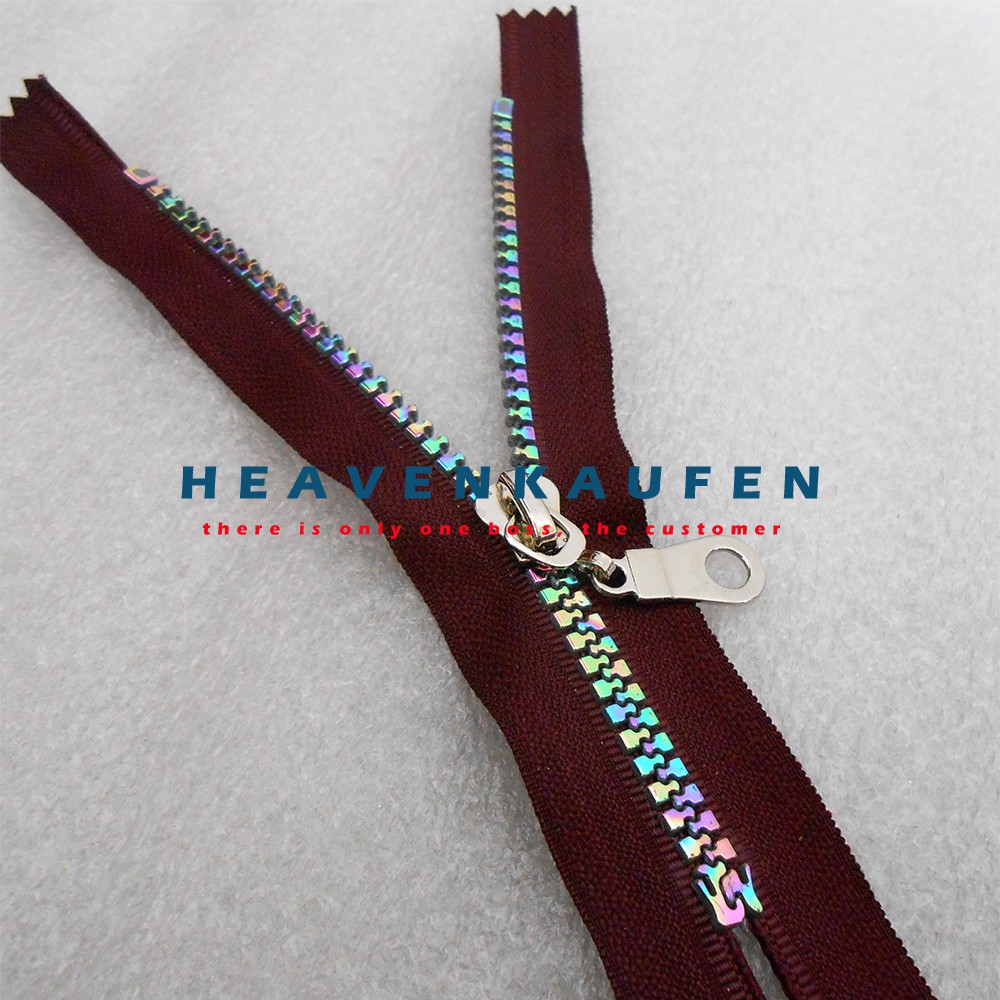 Resleting Sleting Retsleting Pelangi Rel/Gigi Warna Warni Rainbow Zipper 15 cm Vislon