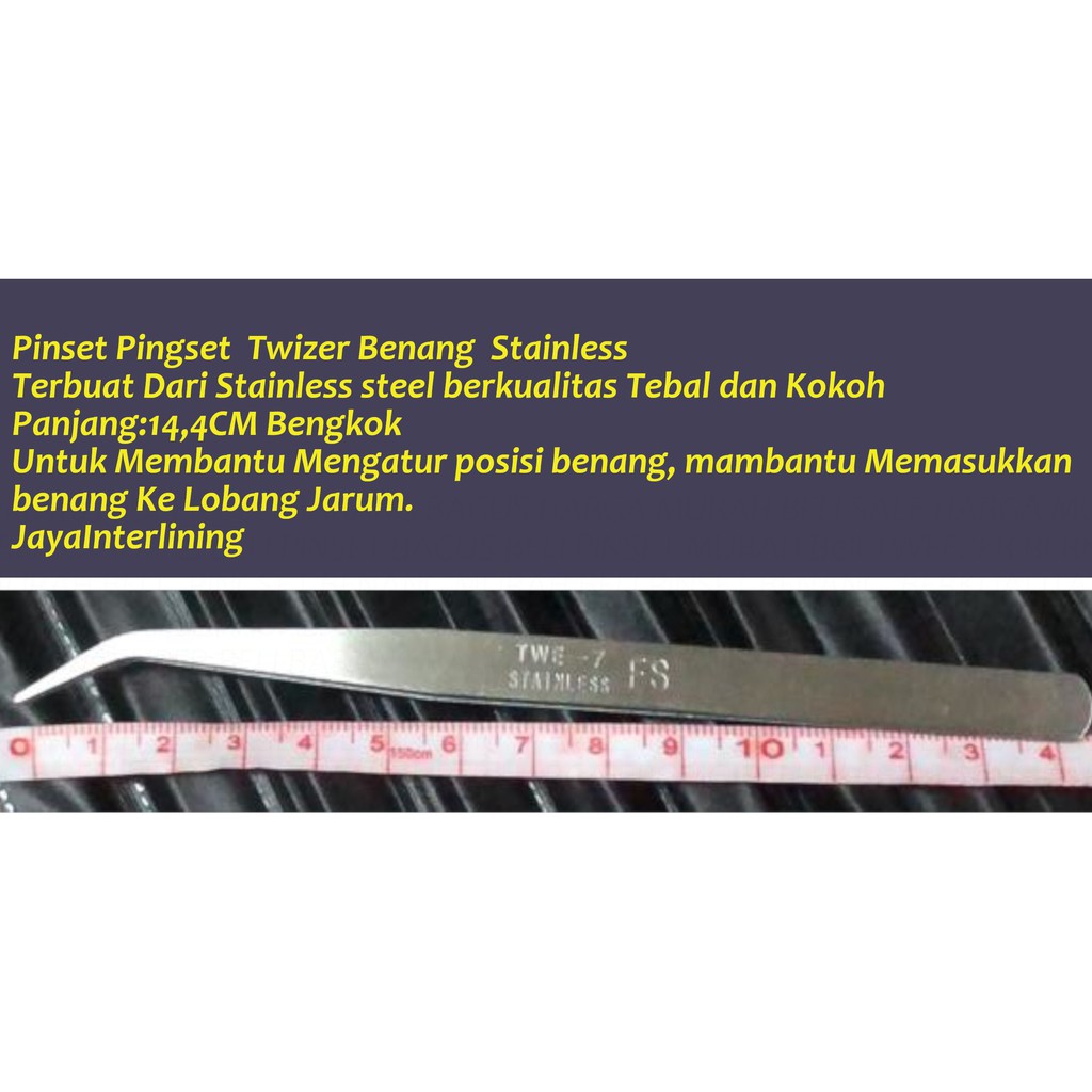 Pinset Pingset  Twizer Benang  Stainless SUPER