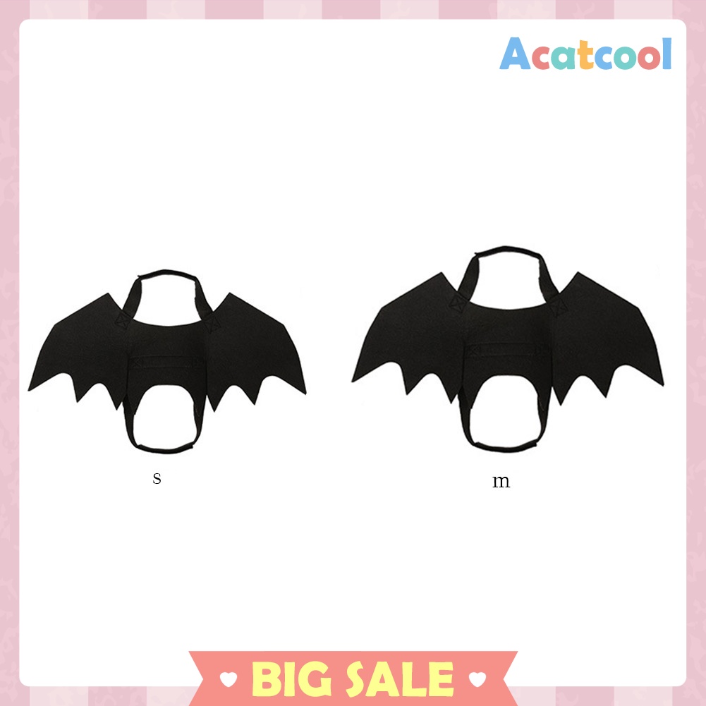 Pet Bat Wing Cosplay Prop Halloween Black Bat Fancy Dress up Costume Outfit