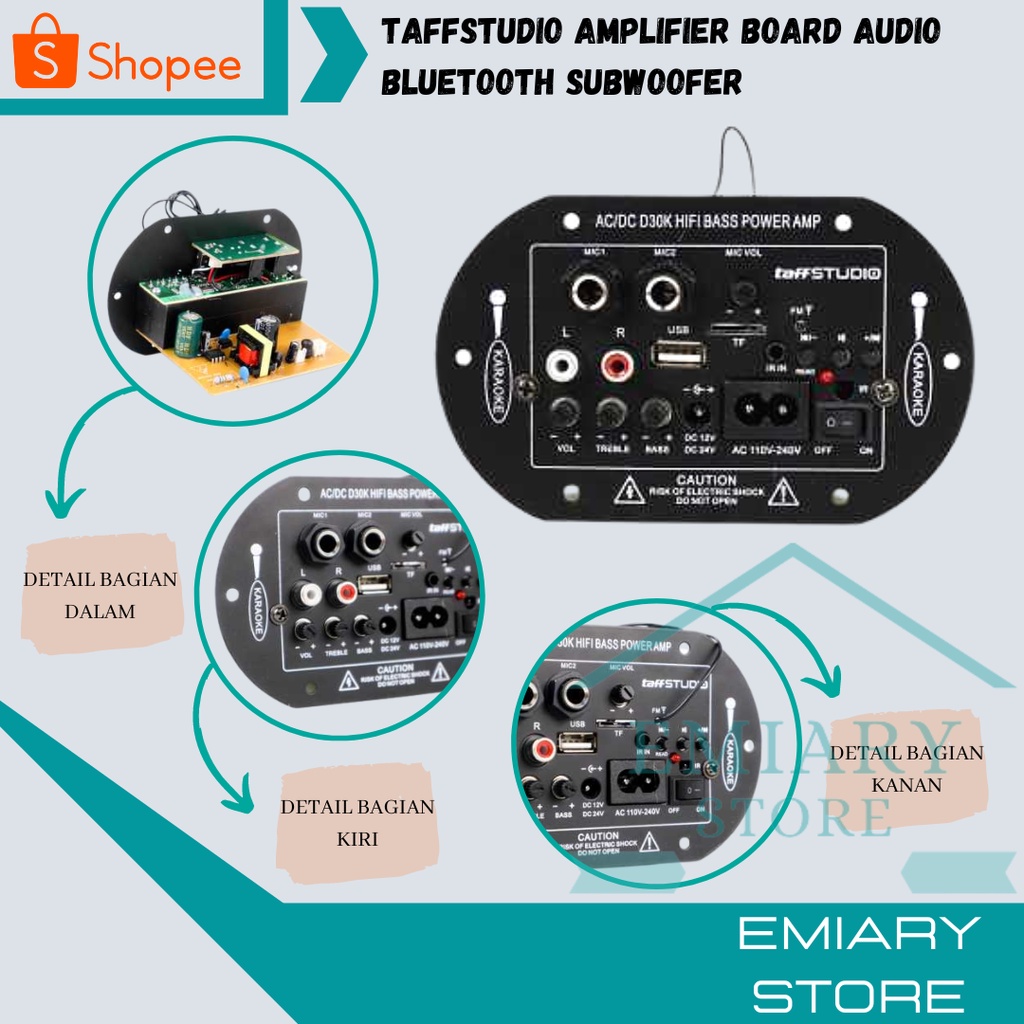 ✨ COD ✨ Amplifier - Subwoofer  - Amplifier Subwoofer - Amplifier Board Audio Bluetooth Subwoofer