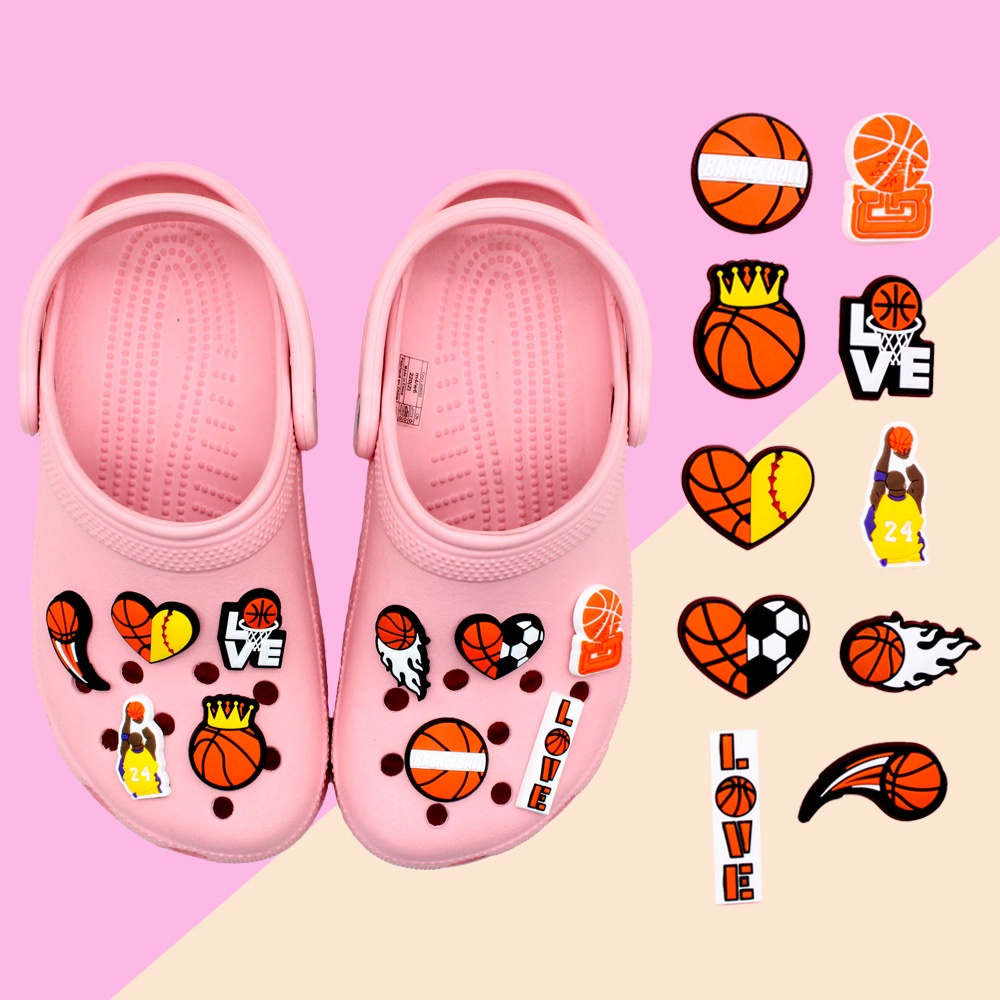 Jibbitz Seri Sepak Bola Basket shoe charms Crocs Sandal accessories diy decorate Lubang Sepatu aksesoris sepatu Gesper Hadiah