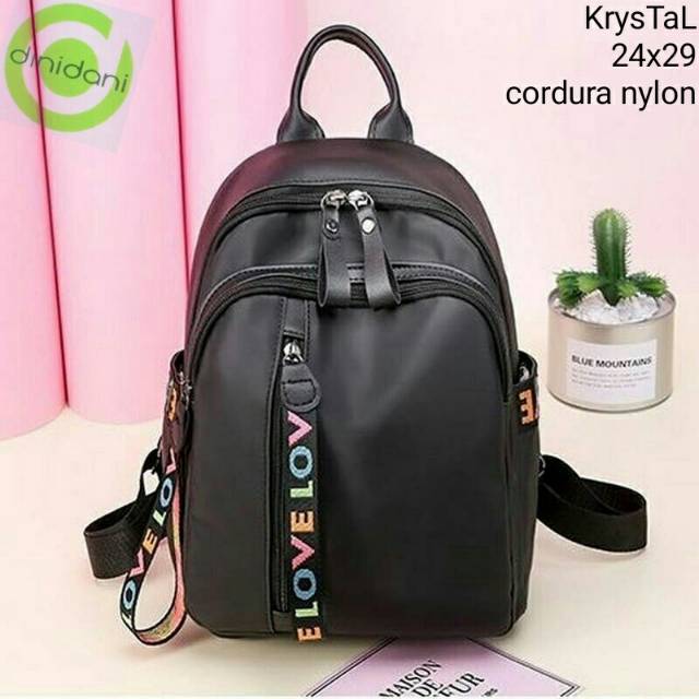 Ransel Bag Tas KULIT PU LEATHER Ransel bisa COD murah berkualitas / Tas ransel / Tas wanita Ransel klistal lovelove