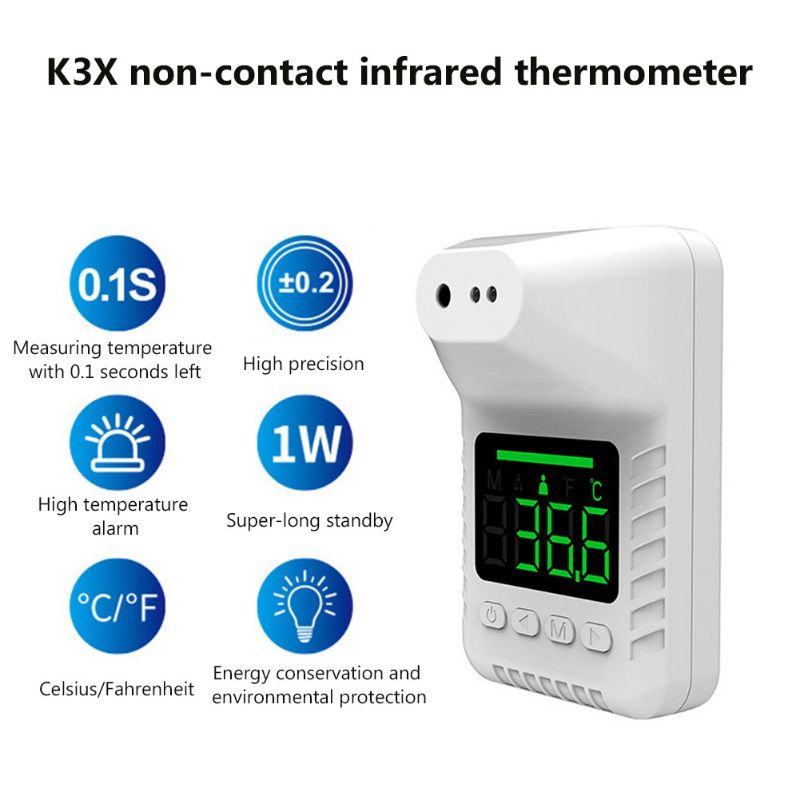 THERMOMETER TEMBAK SENSOR INFRARED NON KONTAK OTOMATIS DIGITAL ALAT UKUR SUHU TUBUH STANDING BERDIRI