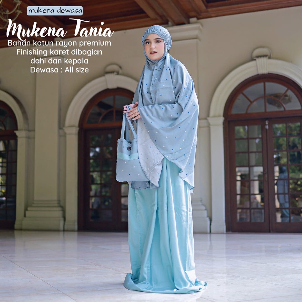 Termurah!! Mukena Dewasa Tania Mukena Jumbo Motif Bahan Katun Rayon Premium Nyaman Dipakai | Bisa Cod