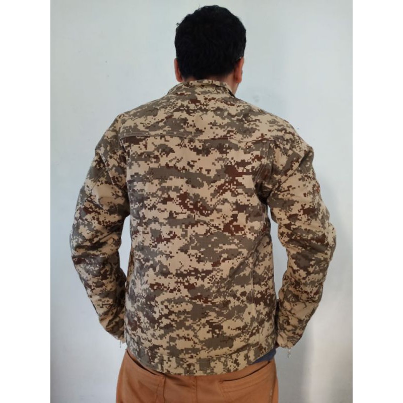 Jaket abg loreng gurun digital - jaket loreng - jaket tni