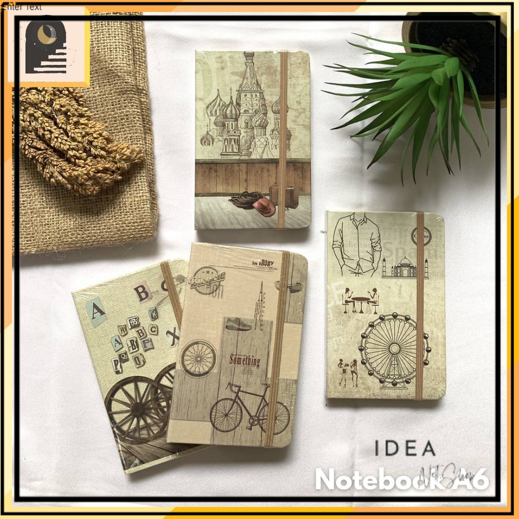 

idea.netshop - Buku Tulis Notebook A6 Lucu Aesthetic Hardcover Motif Korea