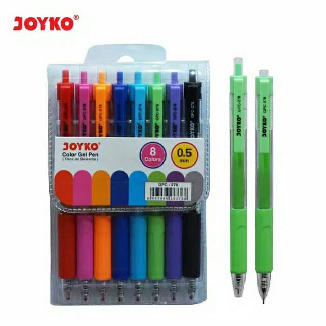 

Color Gel Pen GPC-278 Joyko 8 Warna 0.5 mm