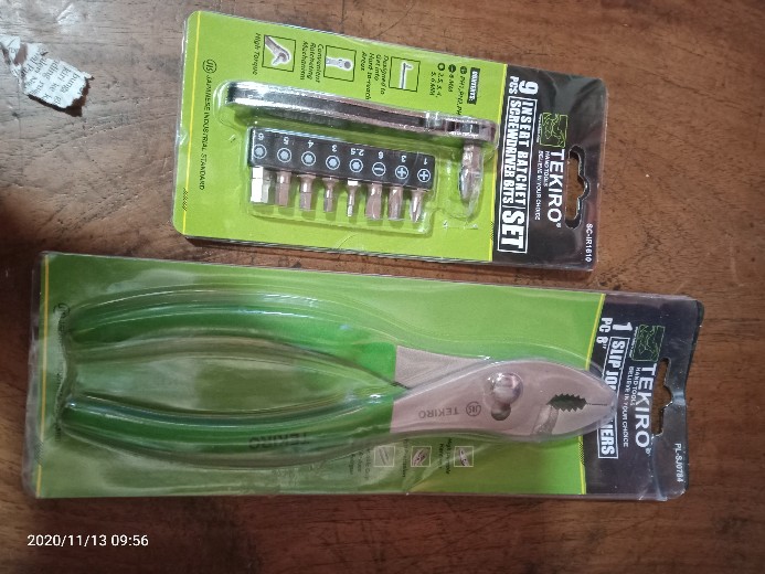 Tang Bongkar Pasang 6 ~ 8 Inch / Slip Joint Pliers Tekiro ( Jepit / Bengkok / Patah )