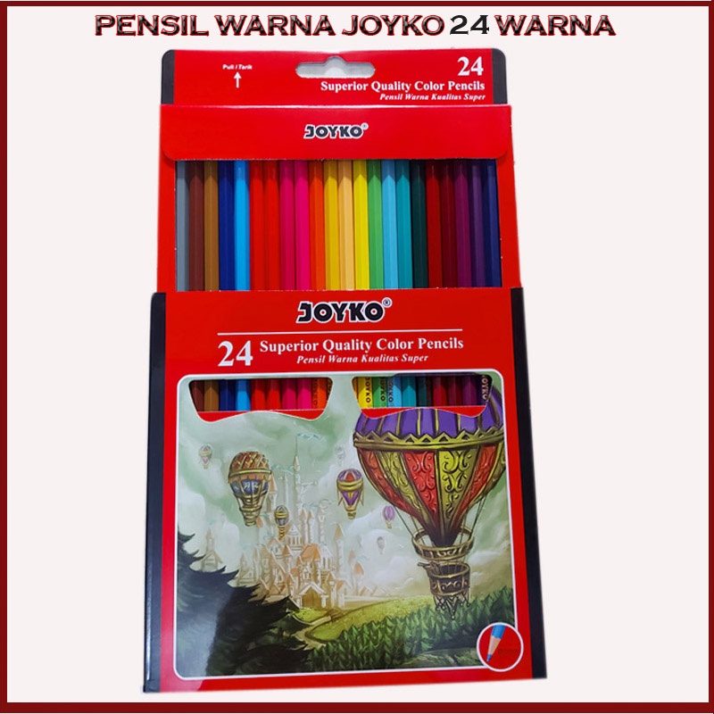 Pensil warna panjang 24 warna joyko cp-104 Pensil warna Joyko