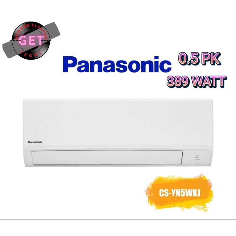 AC SPLIT PANASONIC 0.5 PK STANDAR ~ CS-QN5AKJ [ECOTOUGH SERIES] (KOTA TEGAL)