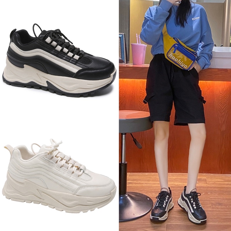 AVANCEID 1819 Sepatu Sneakers Wanita Sekolah Olahraga Sport Hitam Import