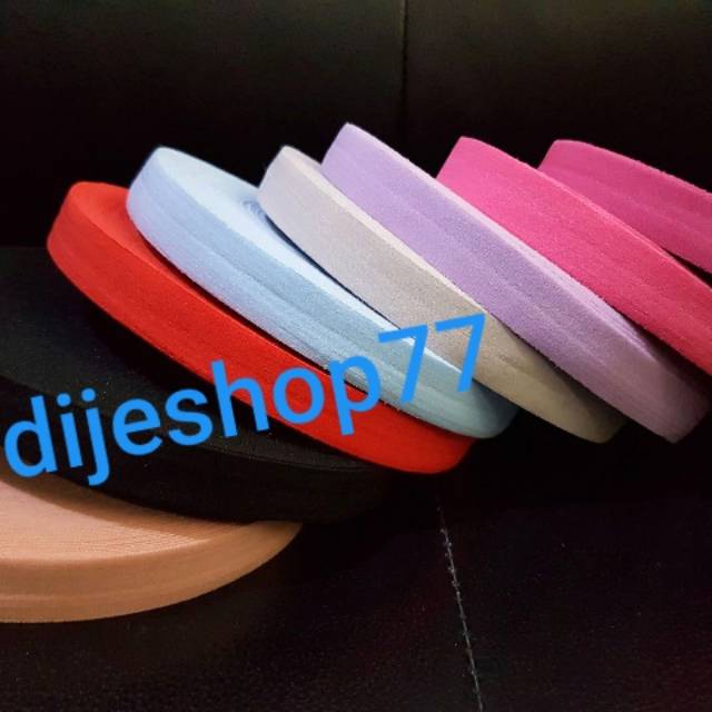 Pita karet lebar 1,5cm / elastis polos 1,5 cm / karet soft celana / foe karet rambut / headband