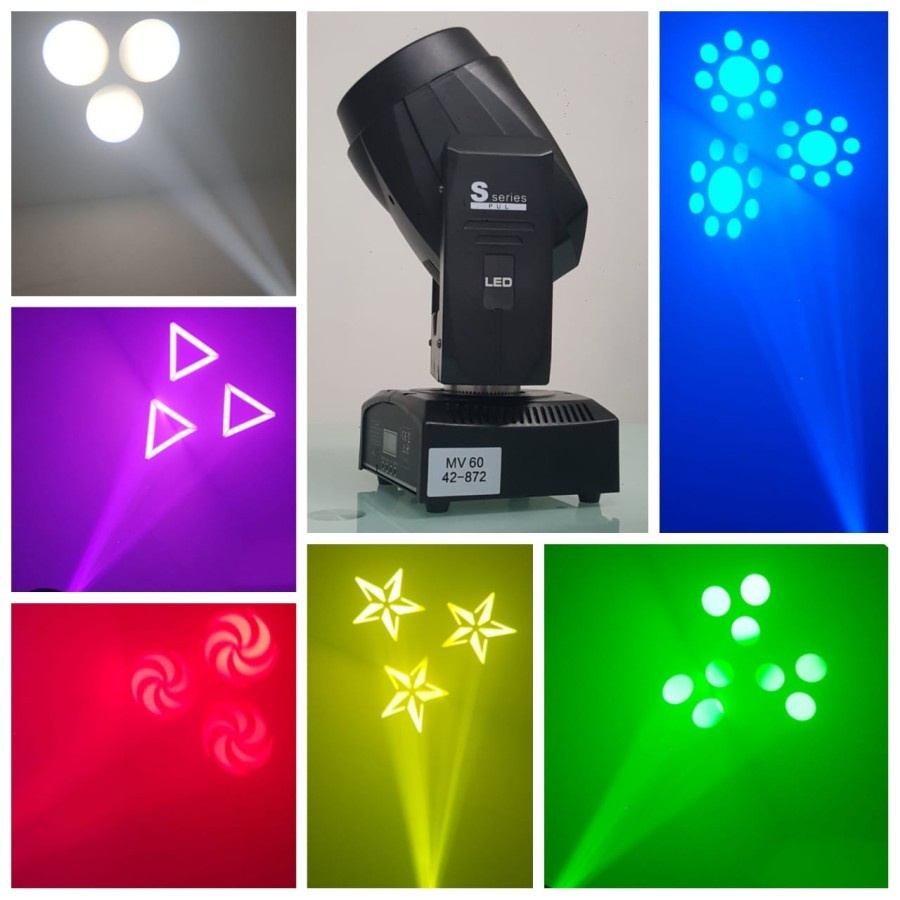 Mini Moving Head Beam 60 Watt 3 Prisma