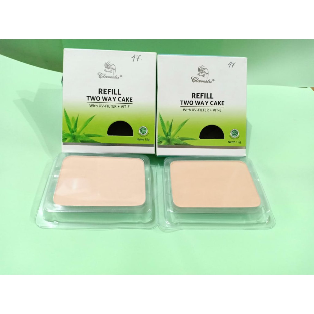 CLARESTA REFILL Two Way Cake 1 pc 15 gram Isi Ulang