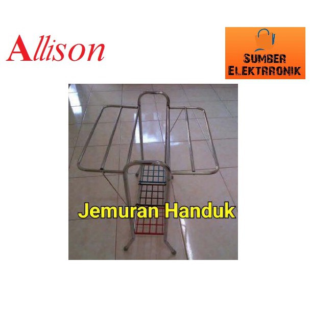 Jemuran Handuk Aluminium Tinggi Anti Karat Kualitas Bagus, Simple dan Praktis Allison stainless