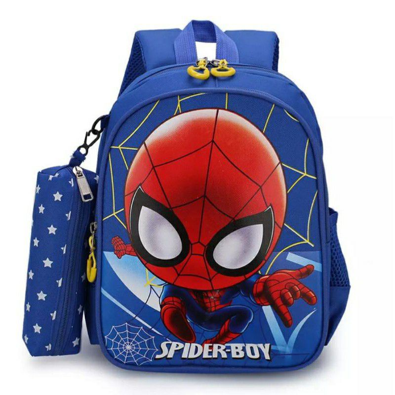 Tas Ransel Anak Sekolah/ Tas Anak PAUD TK SD/ Tas Anak Karakter Spiderman/Tas SpidermanBoy