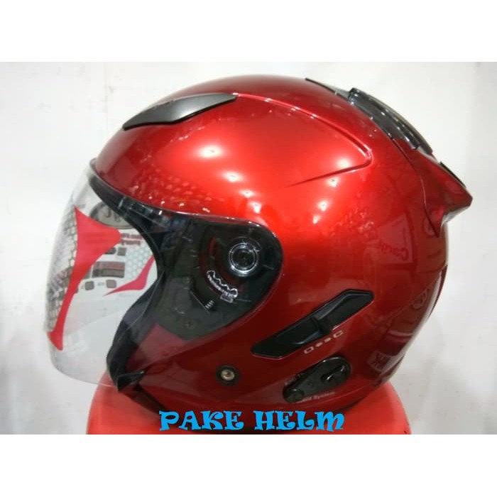 HELM KYT GALAXY SLIDE SOLID MERAH MARUN