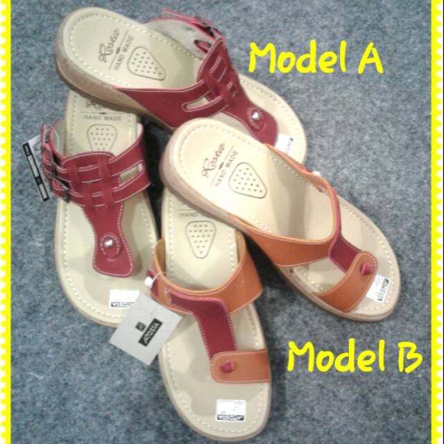 Wedges Jepit Sandal Wanita Rosta Sol 4 Cm