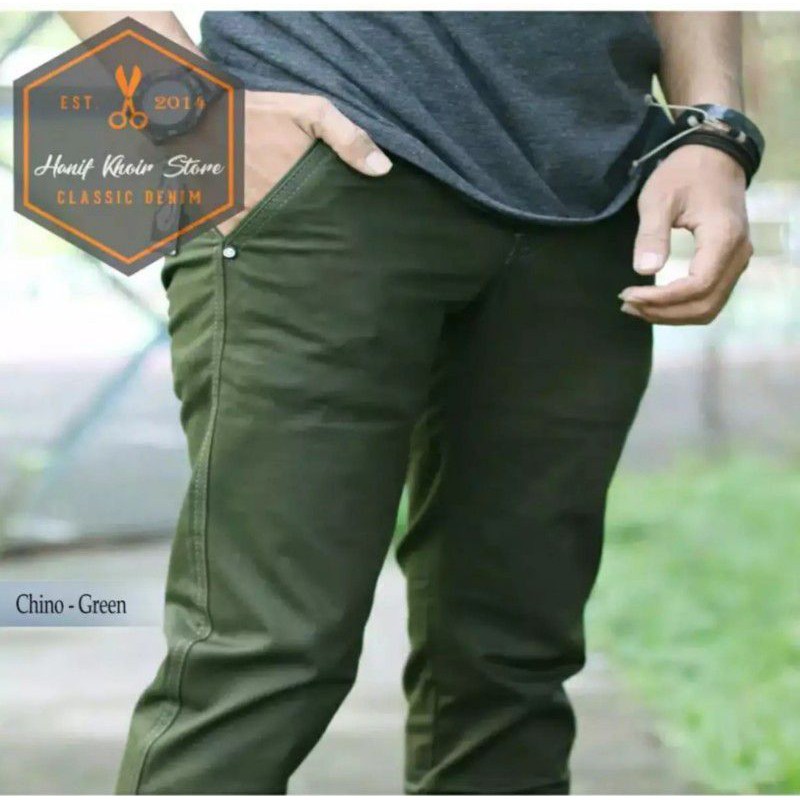  celana  Chino  hijau Shopee Indonesia