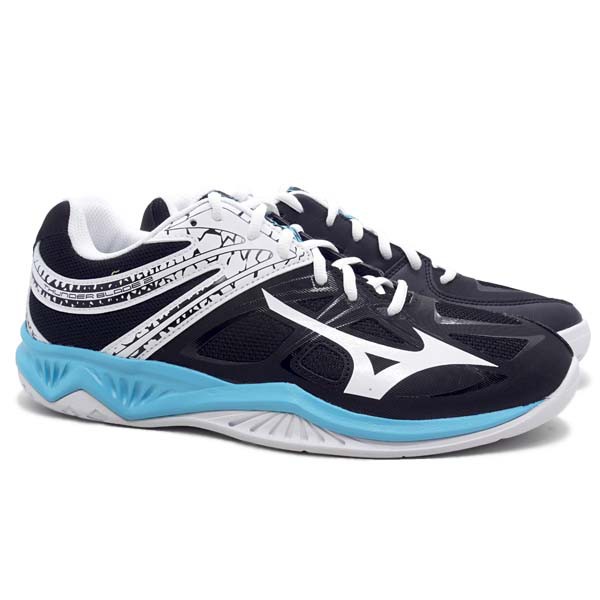 Sepatu Volley Mizuno  Thunder Blade 2 - Black/White/Blue