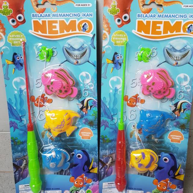 Set Mainan Pancingan Ikan - Mainan Anak Memancing Ikan Nemo
