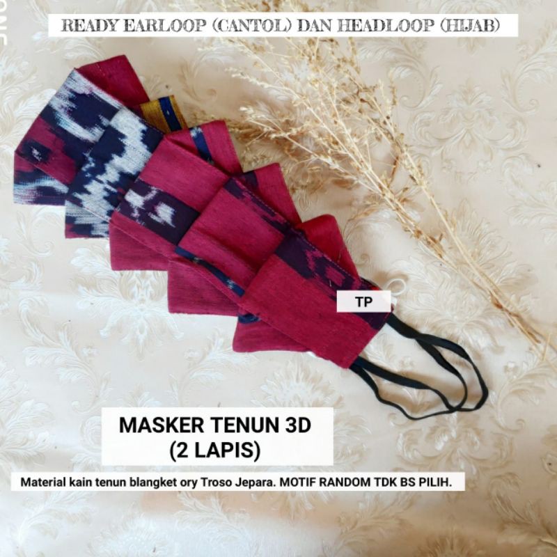 masker tenun 3d good quality