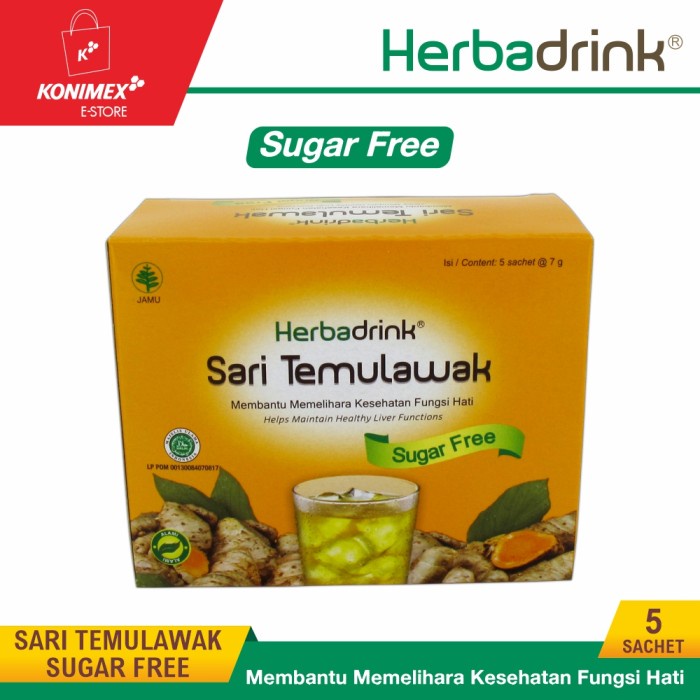 

b01n1nh Herbadrink Temulawak Serbuk Minuman 5 Sachet @ 7Gr Ds201Fs