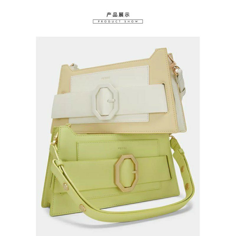 Octagon Buckled Shoulder Bag