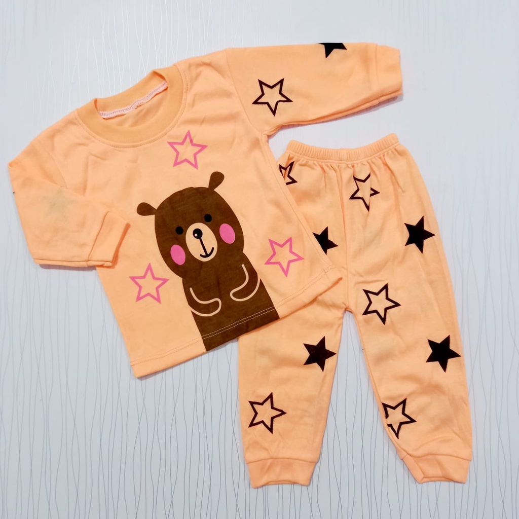 set piyama tidur bayi baju tidur pajamas anak perempuan laki laki unisex baju baby gracia