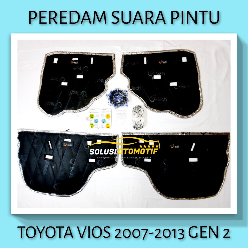 TOYOTA VIOS 2007-2013 Gen 2 Peredam Suara Pintu Aksesoris Mobil VTECH Ori + Peredam Noise Speaker