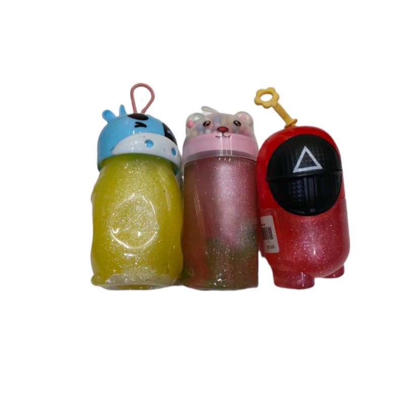 Mainan Anak Slime bottle slime crystal warna glitter Squid game